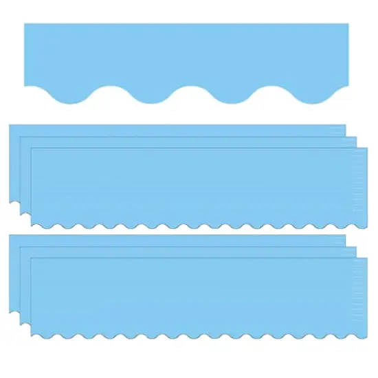 Light Blue Scalloped Border Trim, 210ft. {3}