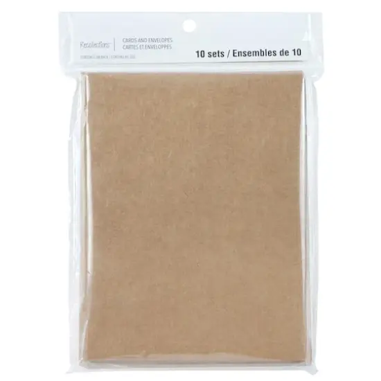 Kraft Folded Cards & Envelopes by Recollections™, 5" x 7" {1}