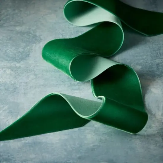 2" x 3yd. Velvet Ribbon by Celebrate It&trade; Classic Green {3}