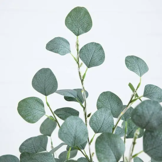 5ft. Pre-Lit Artificial Eucalyptus Tree with Warm White LED Lights {8}