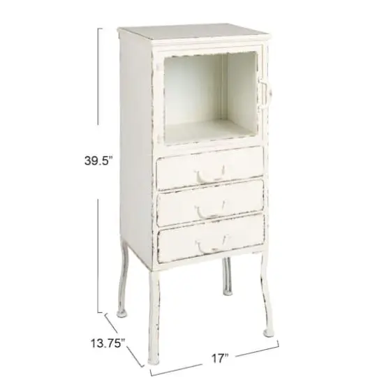 Hello Honey&reg; Antique White Rustic Farmhouse Storage Cabinet {6}