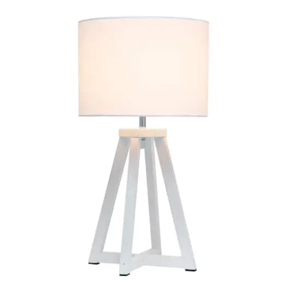 Simple Designs 19" Interlocked Triangular Table Lamp with White Shade {3}