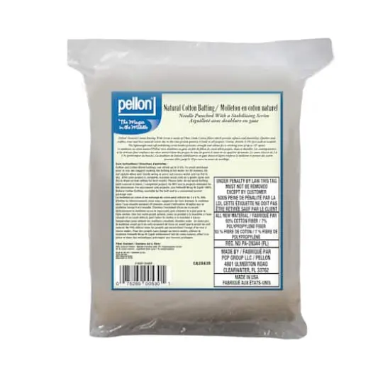 Pellon&reg; 34" x 45" Craft Natural Cotton Batting with Scrim {4}