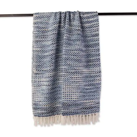 DII&reg; Blue Tone Diagonal Stripe Acrylic Throw {5}