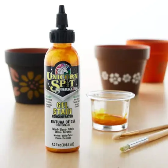 Unicorn SPiT&reg; Sparkling Gel Stain & Glaze Golden Gosling {4}