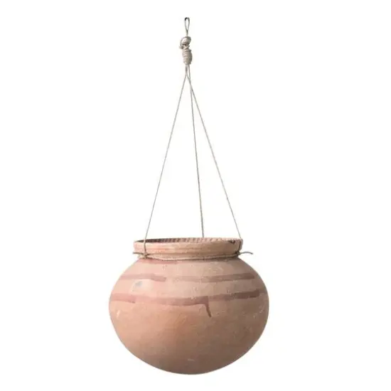 Hello Honey&reg; 15" Hanging Clay Pot with Jute Hanger {1}