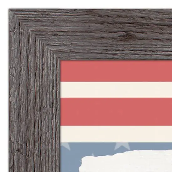 Pledge of Allegiance Western Gray Framed Print {4}
