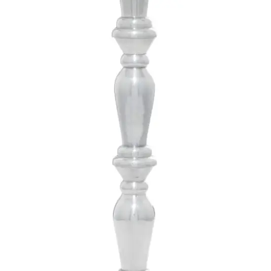 Silver Metal Traditional Candlestick Holders, 23" x 10" x 10" {5}