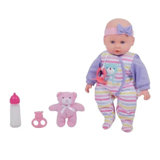 Dream Collection 14" Baby Doll Maggie With Teddy {1}