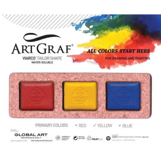 Global Art ArtGraf&reg; Tailor Shape Primary Colors Pigment Disc Set {1}