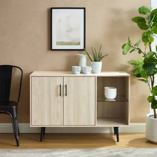 Walker Edison 44" Birch Mid Century Modern Buffet {6}