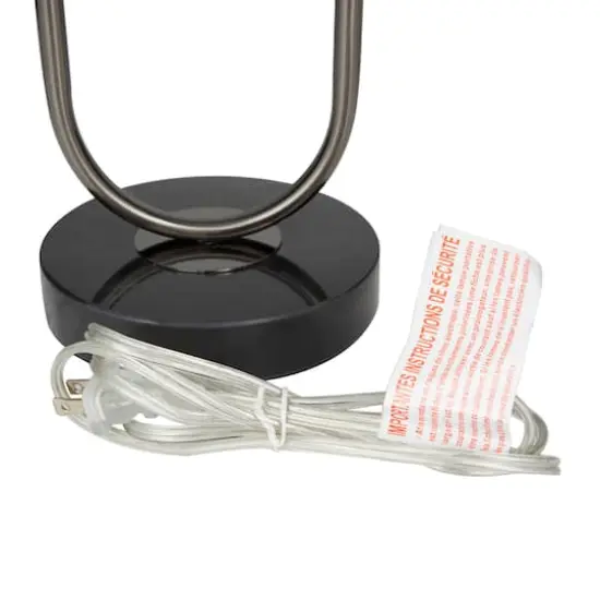 Black Iron Modern Accent Lamp 12" x 12" x 20" {7}