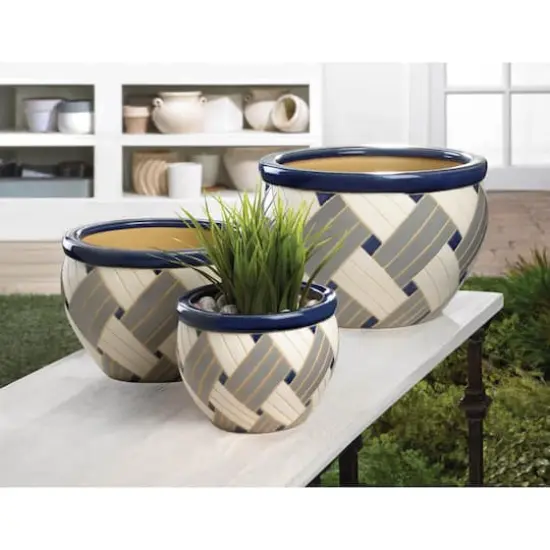 Geo Print Planter Set {3}