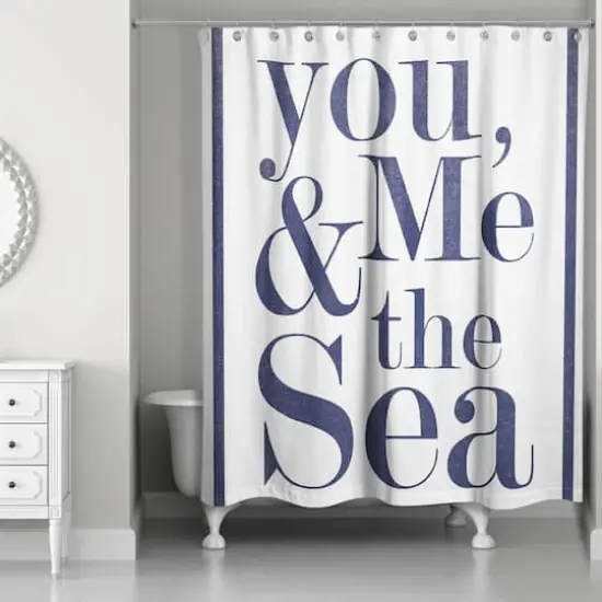 You, Me & the Sea 71" x 74" Shower Curtain {3}