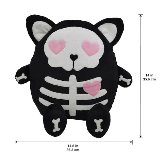 14.5" x 14" Skeleton with Hearts Pillow by Ashland&reg; {4}