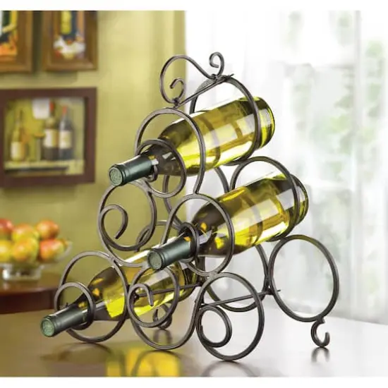 15.5" Scrollwork Wine Rack {3}