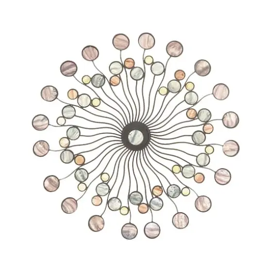 Multicolor Modern Ornamental Metal Wall Decor {3}