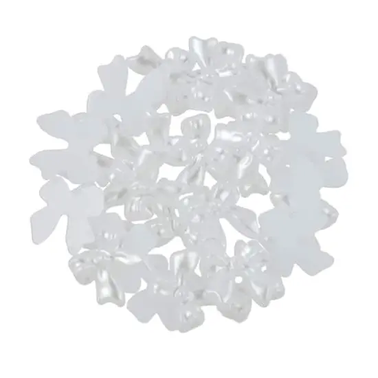 10.8mm White Plastic Flatback Pearl Bows, 200ct. by Bead Landing&trade; {1}