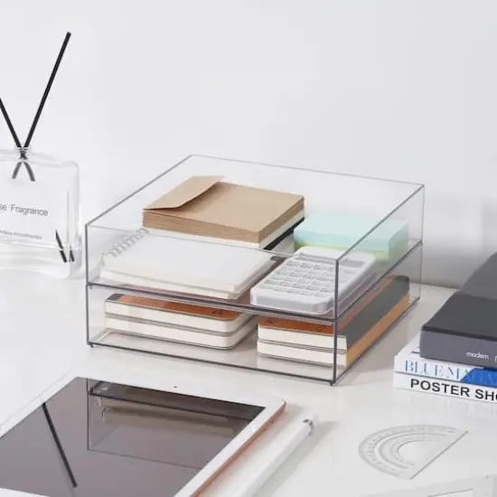 8" x 8" Clear Stacking Storage Tray by Simply Tidy&trade; {4}