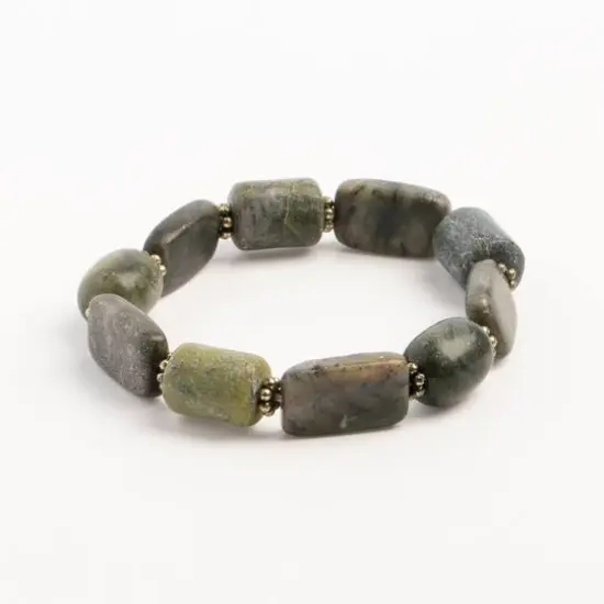 John Bead New Jade No.80 Natural Stone Stretch Bracelet {4}