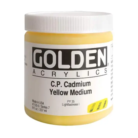 Golden&reg; Heavy Body Acrylic Paint, 8oz. C PCadmium Yellow Medium {1}
