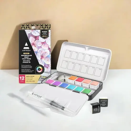 Arteza&reg; Pastel Watercolor Half Pan Set {1}