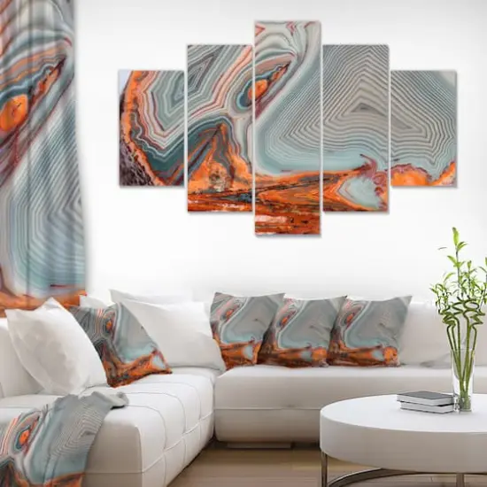 Designart - Beautiful Lake Superior Agate - Contemporary Canvas Art Print {3}