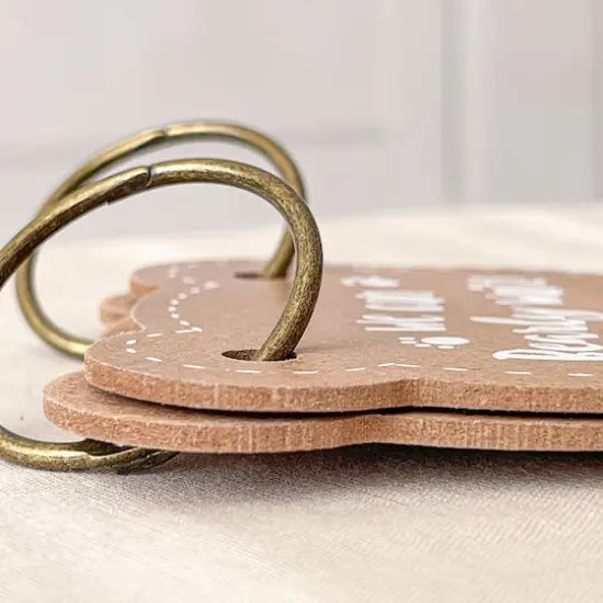 Kate Aspen&reg; Kraft Bear Shape Baby Shower Prediction Advice Card Keepsake Book Set {8}