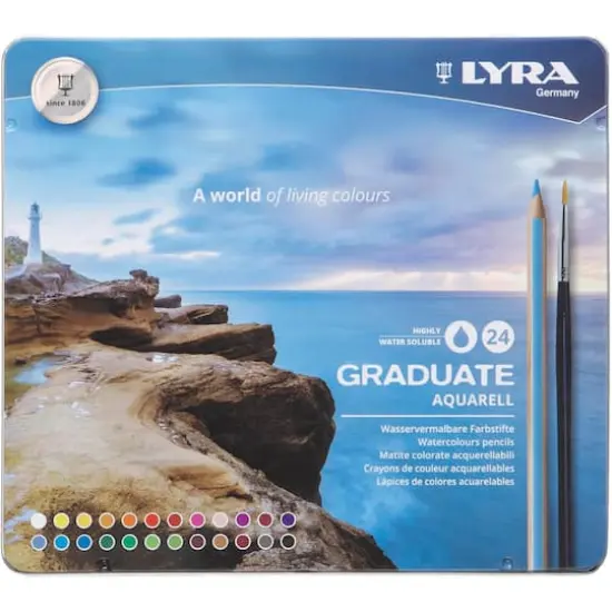 Lyra Graduate Aquarell 24 Color Watercolor Pencil Set {3}