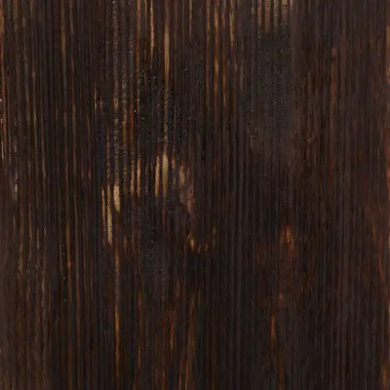 35" Brown Mango Wood Contemporary Candle Holder {6}