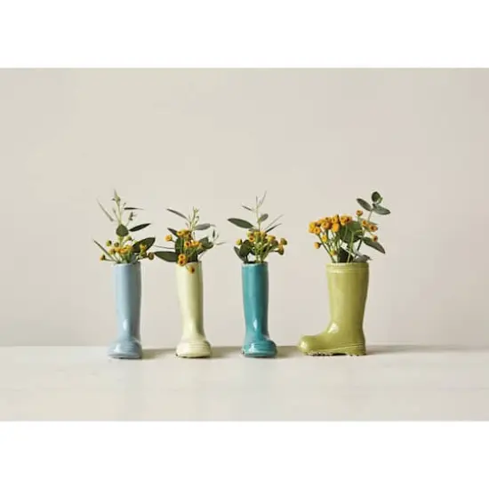 Hello Honey&reg; 2.7" Stoneware Boot Vases, 4ct. {3}