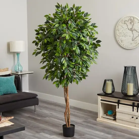 6.5ft. Potted Ficus Artificial Tree {3}