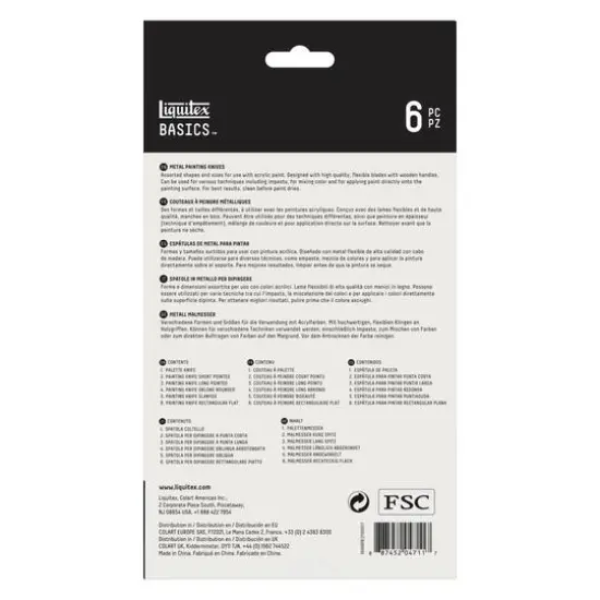Liquitex&reg; 6 Piece Metal Palette & Painting Knives Set {4}
