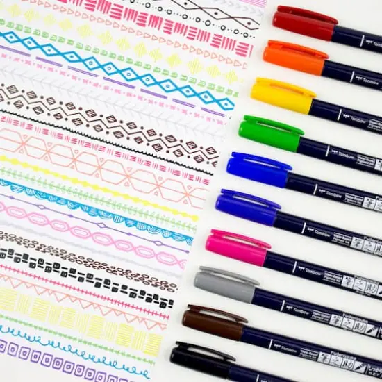 Tombow Fudenosuke Colors Hard Tip Brush Pens {4}