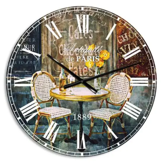 Designart 'French Cafe Traditional Wall Clock {1}