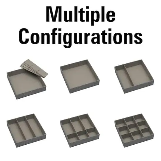 Household Essentials 3 Piece Drawer Organizers Starter Set Black {5}