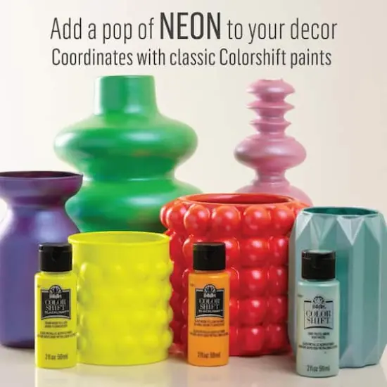 FolkArt ® Color Shift Blacklight™ Acrylic Paint 36387 Neon Yellow Orange {8}