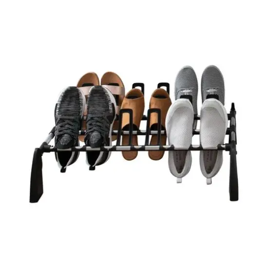 Organize It All 9 Pair Floor Shoe Rack {3}
