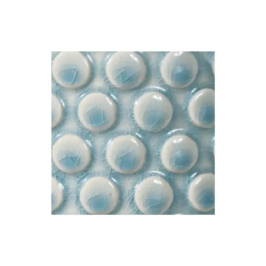 Hello Honey&reg; Round Polka Dot Stoneware Flower Pot Sky Blue/Cream {4}