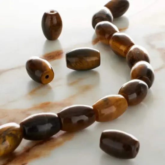 Yellow Tigereye Tube Beads, 12mm by Bead Landing&trade; {3}