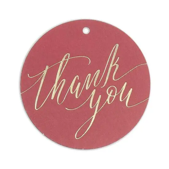 Hortense B. Hewitt Co. Burgundy Thank You Favor Tag {1}