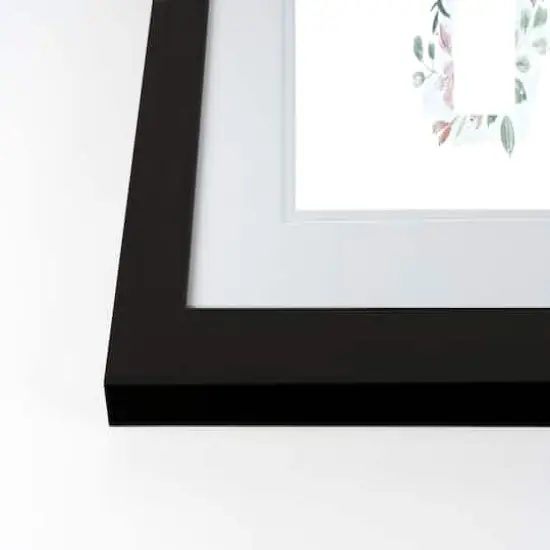 Watercolor Floral Cross Risen 2 16" x 20" Black Framed Print Under Plexiglass {3}