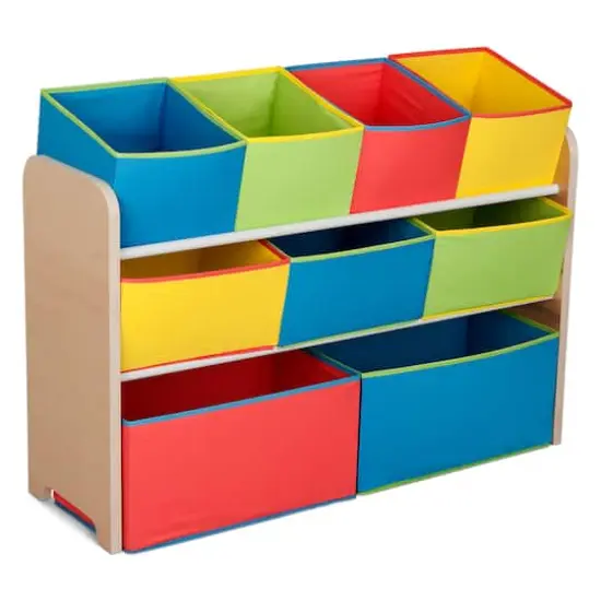 Delta Children Deluxe Multi Bin Toy Organizer with Storage Bins Multi/Natural {6}