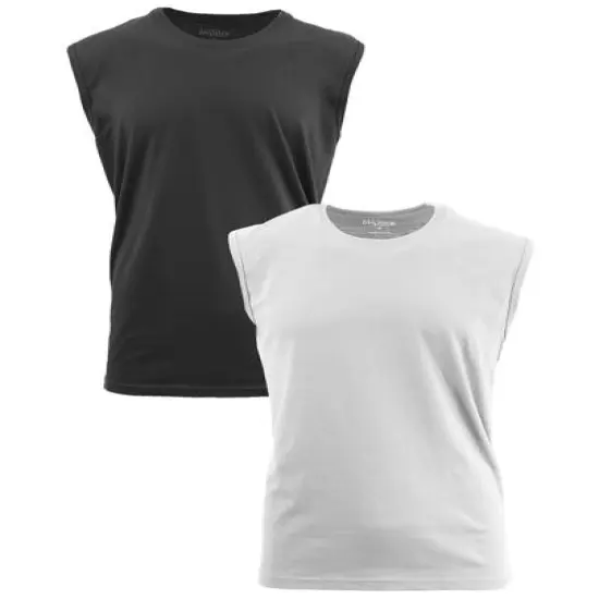 Galaxy by Harvic Muscle Tank Men's T-Shirt 2 Pack Black/Navy {2}