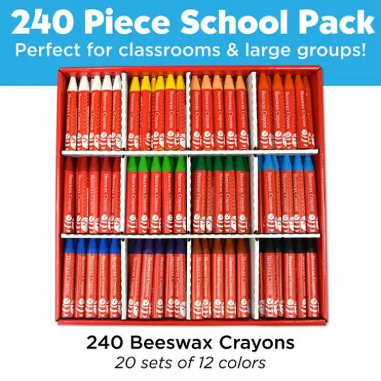 Faber-Castell&reg; 240-Piece Jumbo Beeswax Crayons School Pack {8}