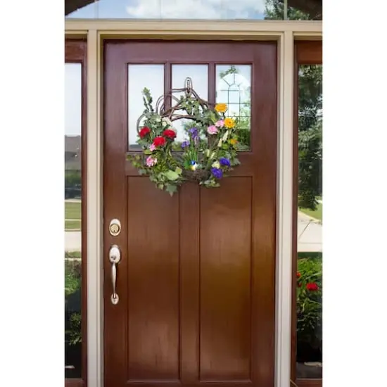 22&rdquo; Spring Floral Wreath {8}