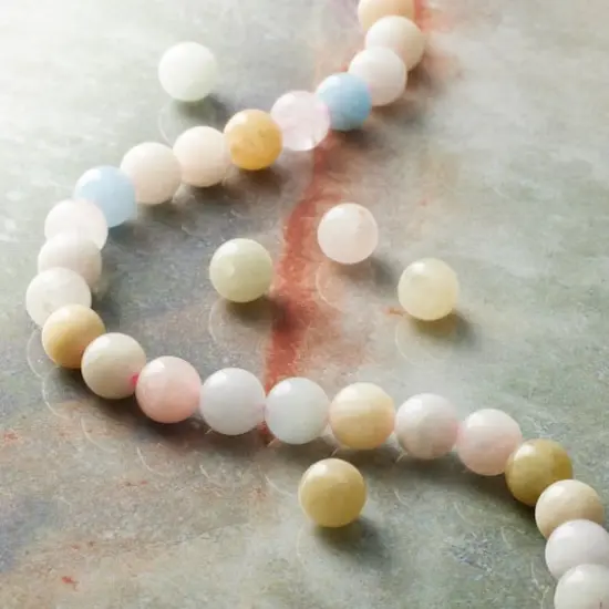 Multicolor Morganite Round Beads, 6mm by Bead Landing&trade; {3}