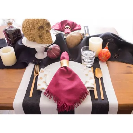 DII&reg; Solid Heavyweight Fringed Napkins, 6ct. Wine {7}