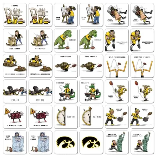 College Team Licensed Memory Match Game Iowa Hawkeyes {4}