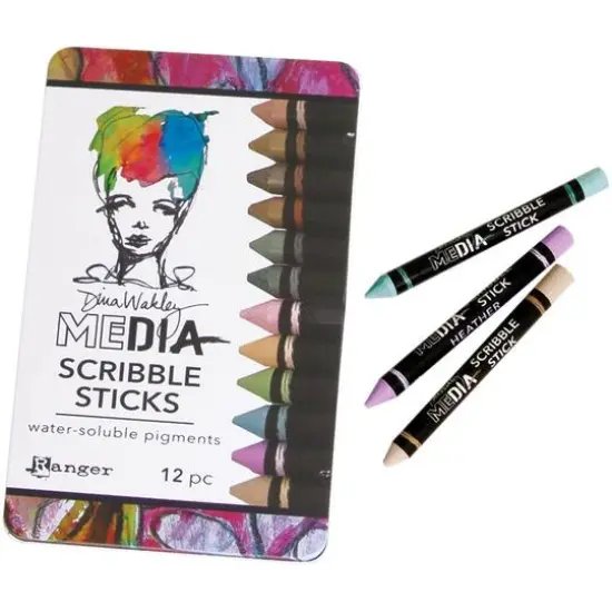 Dina Wakley Media Scribble Sticks #3, 12ct. {4}